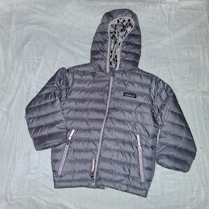 Patagonia Kids Reversible Silver Puffer Jacket